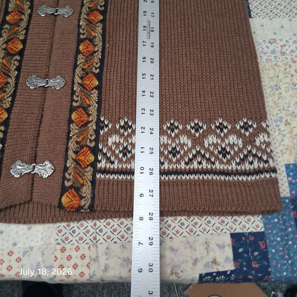 Vintage Nordstrikk Cardigan Fair Isle Norwegian Wool Sweater Womens Medium M/L - Picture 8 of 9